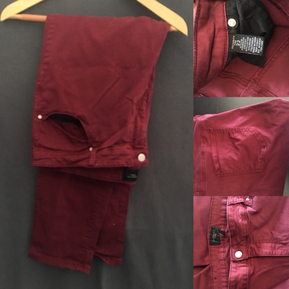 Maroon Skinny Pants
